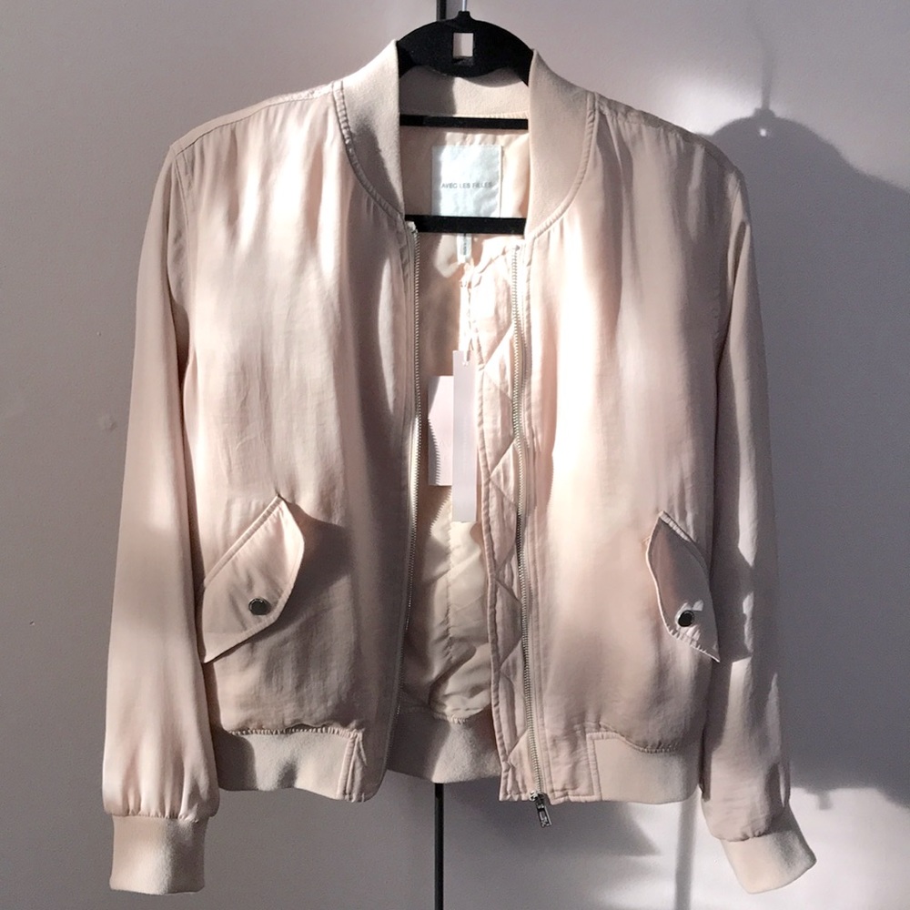 New Avec Les Filles blush pink jacket